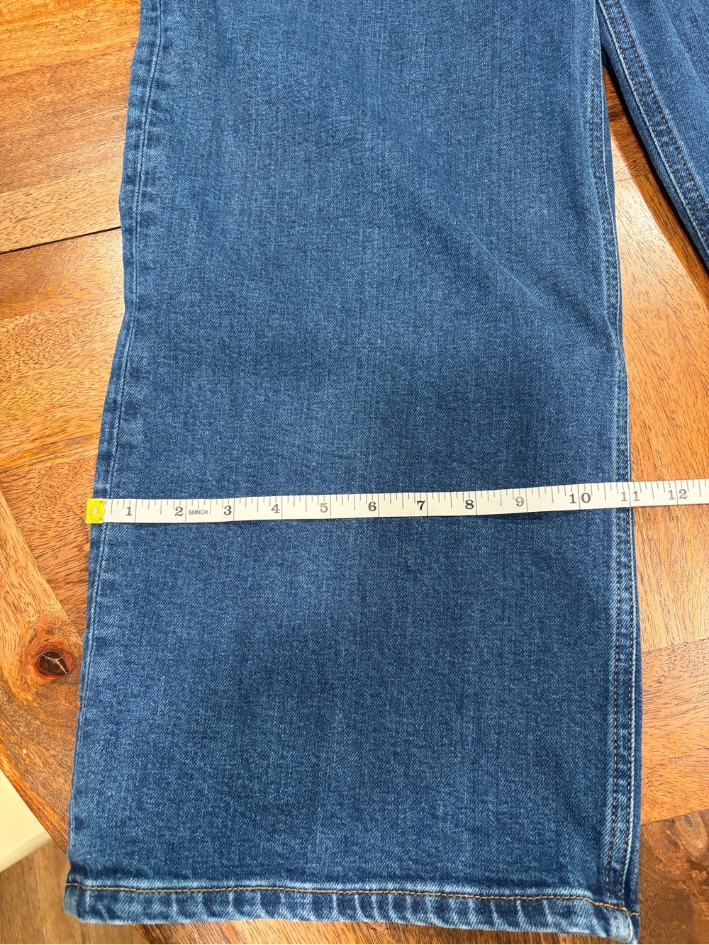 Boden Ankle Length Wide-Leg Women’s Jeans in Classic Blue With Button Fly Size 8 - Picture 11 of 12
